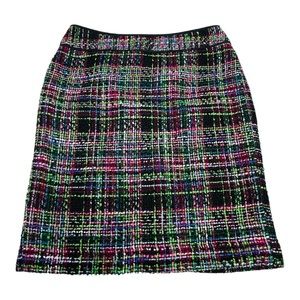 Talbots Tweed Pencil Skirt Size 10 Petite Back Zip Lined